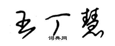 朱錫榮王丁慧草書個性簽名怎么寫