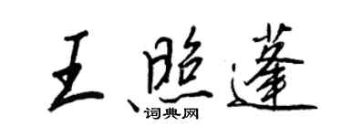 王正良王照蓬行書個性簽名怎么寫