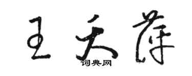 駱恆光王夭萍草書個性簽名怎么寫