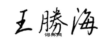 王正良王勝海行書個性簽名怎么寫
