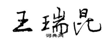 曾慶福王瑞昆行書個性簽名怎么寫