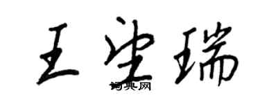 王正良王望瑞行書個性簽名怎么寫