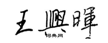 王正良王興暉行書個性簽名怎么寫