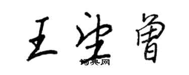 王正良王望曾行書個性簽名怎么寫