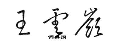 駱恆光王雲嶺草書個性簽名怎么寫