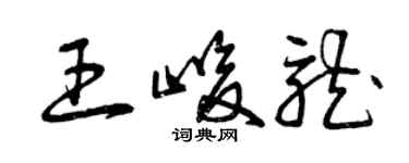 曾慶福王峻龍草書個性簽名怎么寫