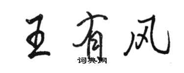 駱恆光王有風行書個性簽名怎么寫