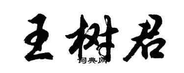 胡問遂王樹君行書個性簽名怎么寫