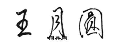 駱恆光王月圓行書個性簽名怎么寫