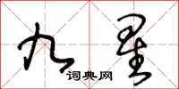 王冬齡九星草書怎么寫