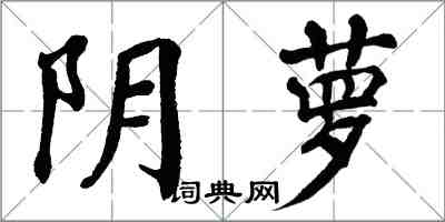 翁闓運陰蘿楷書怎么寫