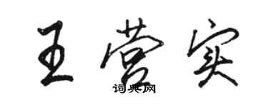 駱恆光王營實行書個性簽名怎么寫