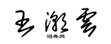 朱錫榮王潮雲草書個性簽名怎么寫