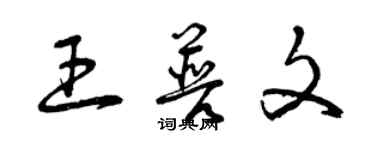 曾慶福王普文草書個性簽名怎么寫