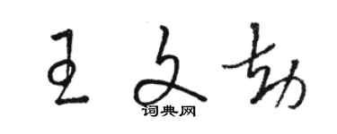 駱恆光王文劫草書個性簽名怎么寫