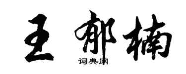 胡問遂王郁楠行書個性簽名怎么寫