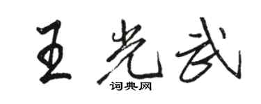 駱恆光王光武行書個性簽名怎么寫