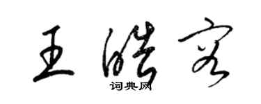 梁錦英王皓容草書個性簽名怎么寫