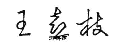 駱恆光王喜枝草書個性簽名怎么寫