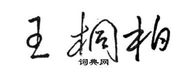 駱恆光王桐柏草書個性簽名怎么寫