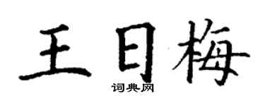 丁謙王日梅楷書個性簽名怎么寫