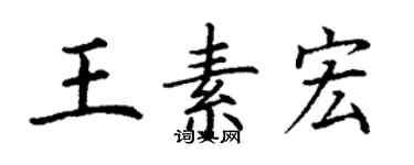 丁謙王素宏楷書個性簽名怎么寫