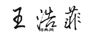 駱恆光王浩菲行書個性簽名怎么寫