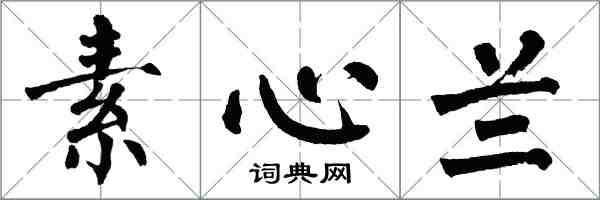 翁闓運素心蘭楷書怎么寫