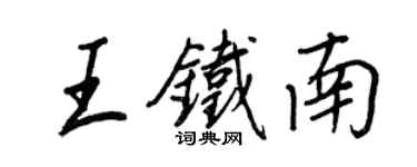 王正良王鐵南行書個性簽名怎么寫