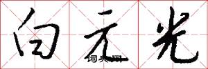 白元光怎么寫好看