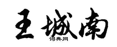 胡問遂王城南行書個性簽名怎么寫
