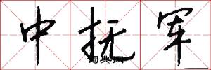 中撫軍怎么寫好看