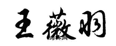 胡問遂王薇羽行書個性簽名怎么寫