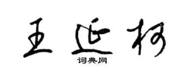 梁錦英王延柯草書個性簽名怎么寫