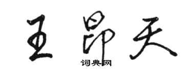 駱恆光王昂天行書個性簽名怎么寫