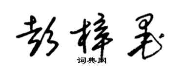 朱錫榮彭梓墨草書個性簽名怎么寫