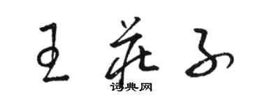 駱恆光王莊子草書個性簽名怎么寫