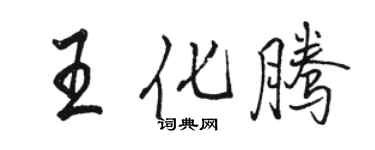 駱恆光王化騰行書個性簽名怎么寫