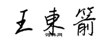 王正良王東箭行書個性簽名怎么寫