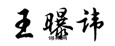 胡問遂王曝諱行書個性簽名怎么寫