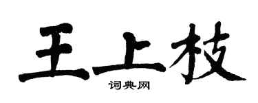 翁闓運王上枝楷書個性簽名怎么寫