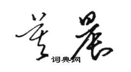 駱恆光莫晨草書個性簽名怎么寫