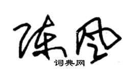 朱錫榮陳風草書個性簽名怎么寫
