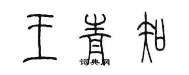 陳墨王青知篆書個性簽名怎么寫