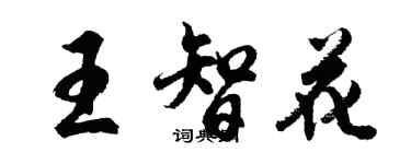 胡問遂王智花行書個性簽名怎么寫