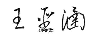 駱恆光王聖涵草書個性簽名怎么寫