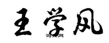 胡問遂王學風行書個性簽名怎么寫