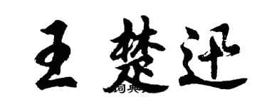 胡問遂王楚迅行書個性簽名怎么寫
