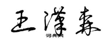 曾慶福王漢森草書個性簽名怎么寫