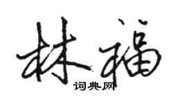 駱恆光林福行書個性簽名怎么寫